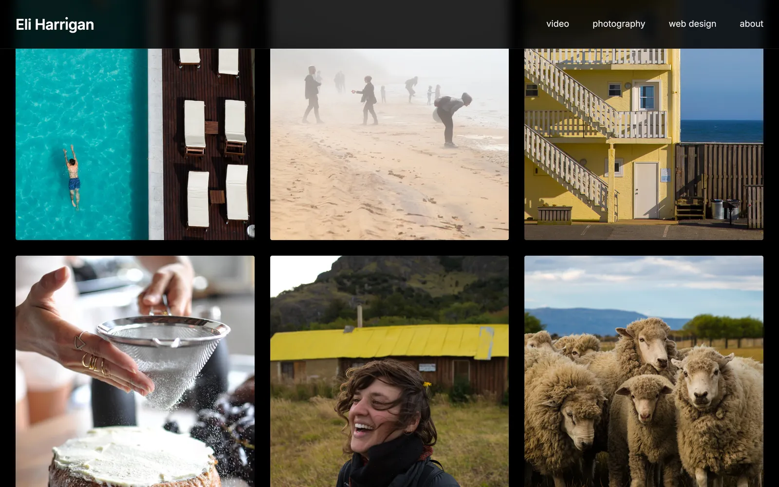 The photography grid on eliharrigan.com