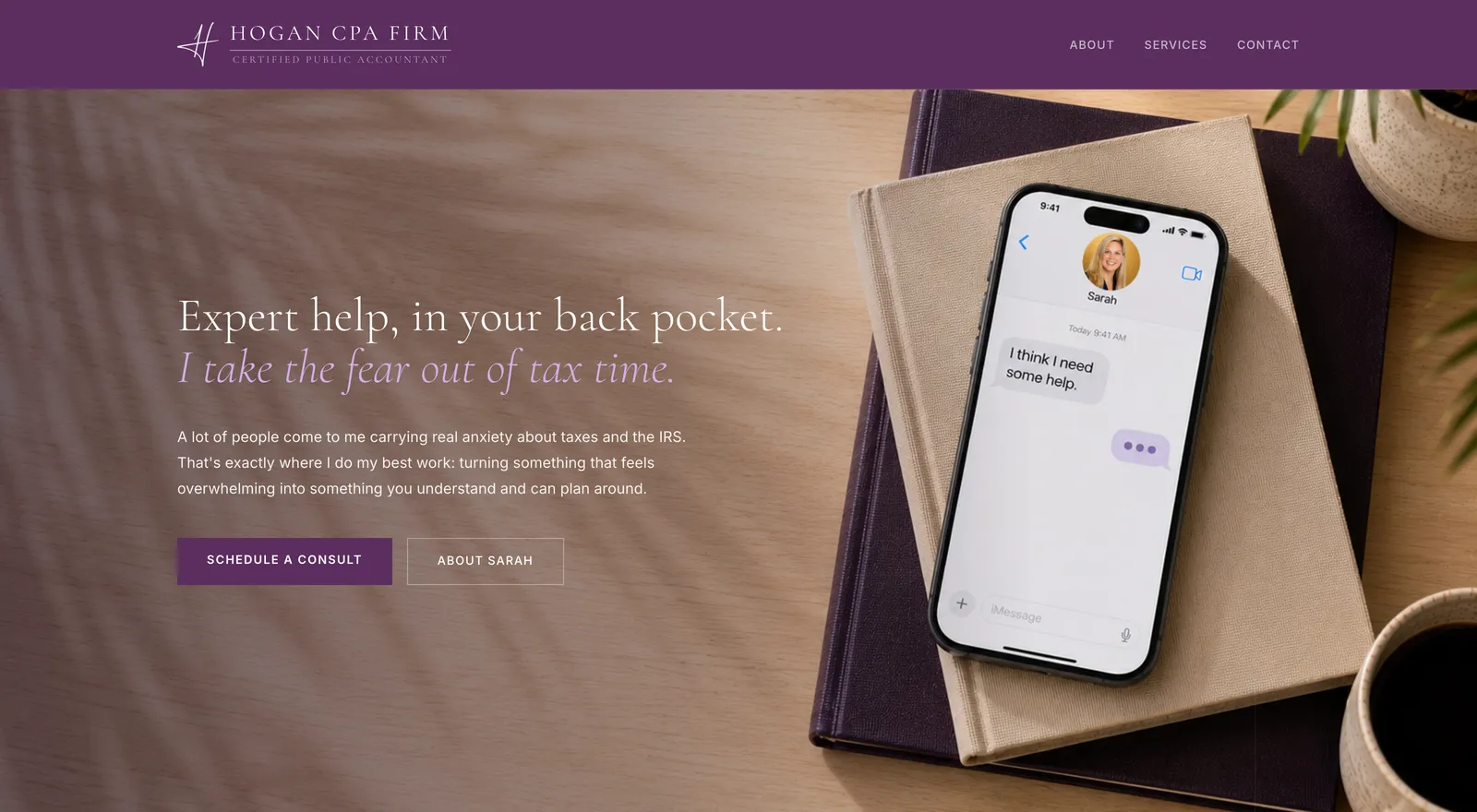 Hogan CPA Firm website